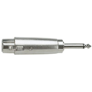 3 Pin XLR Female to 6.35 mm Mono Plug Adaptor