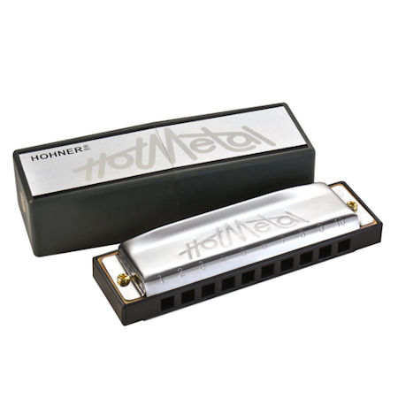 Hot Metal Harmonica with case