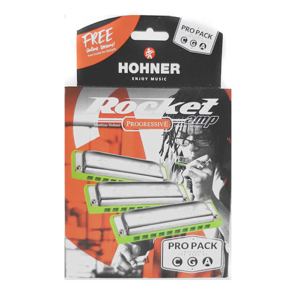 Hohner Rocket Amp Pro Pack of 3 harmonicas